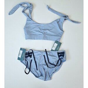 Well Dressed Wolf Wildling NWT Dots Blue Bikini Swim